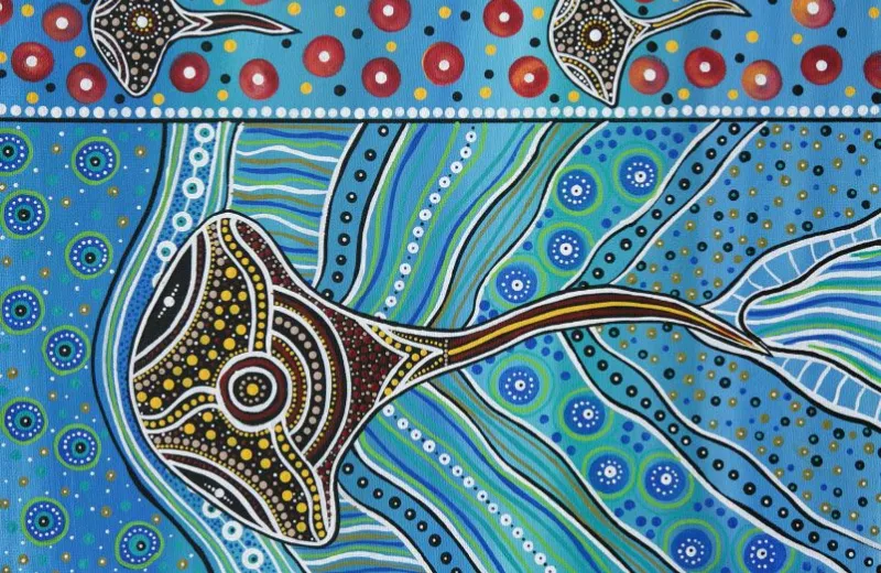 Aboriginal artwork featured by Something Beautiful Remains for culturally respectful funeral services.